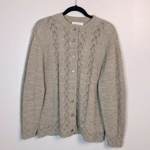 Carly Blake Knit Cardigan Sweater size 1X Made in USA